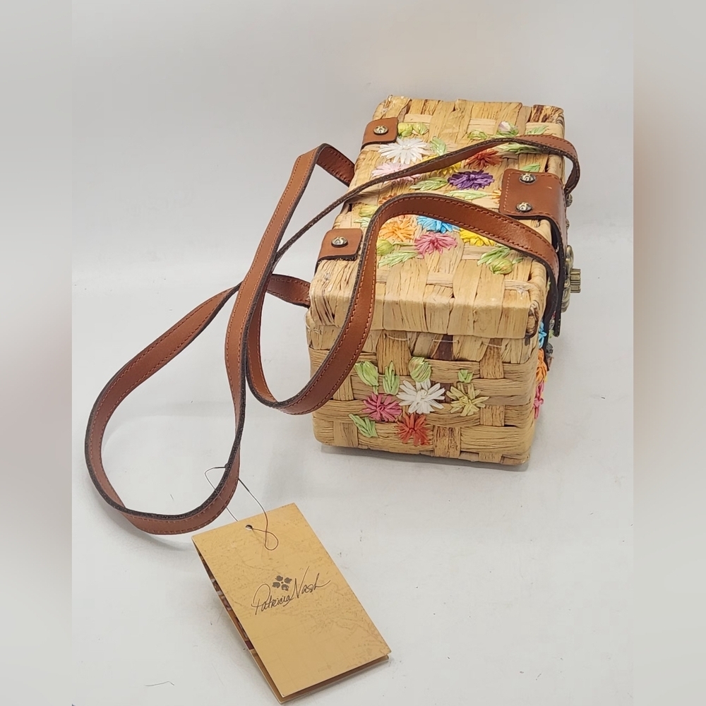 Patricia Nash Porcari Box Speciality Woven Basket Bag - Picture 8 of 15